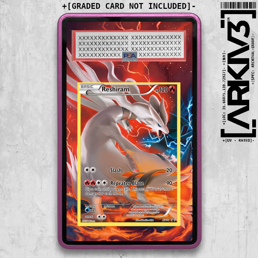 [UNIT: XY74/211] // Reshiram Extended Art Display Case - Graded