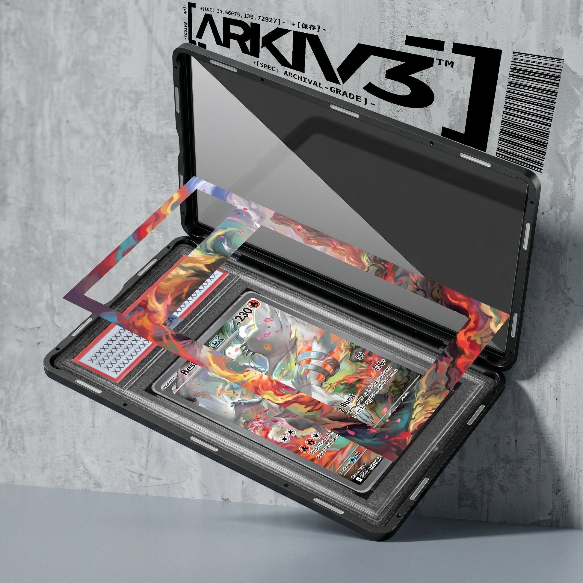ARKIV3 PSA graded exploded mockup