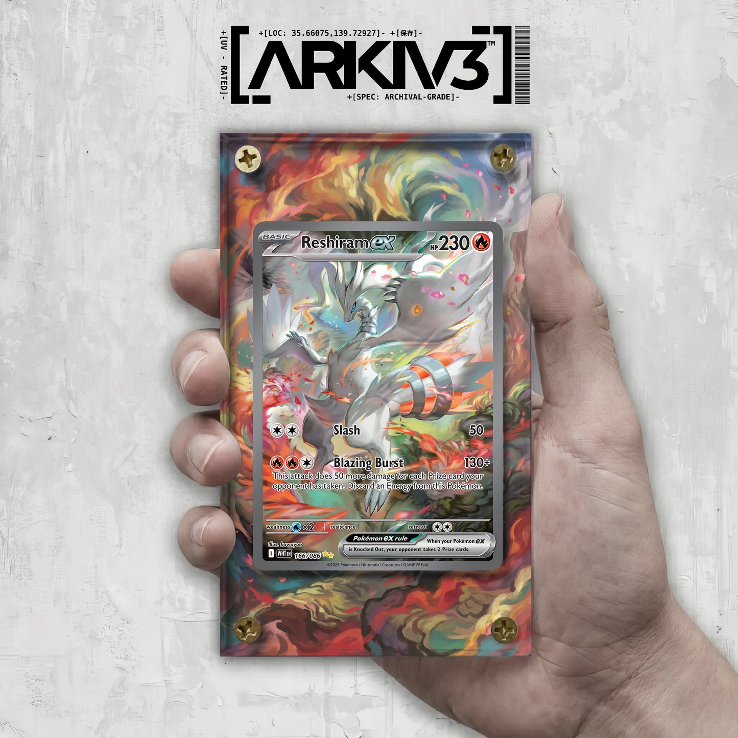 [UNIT: 166/86] // Reshiram ex Extended Art Display Case - Raw