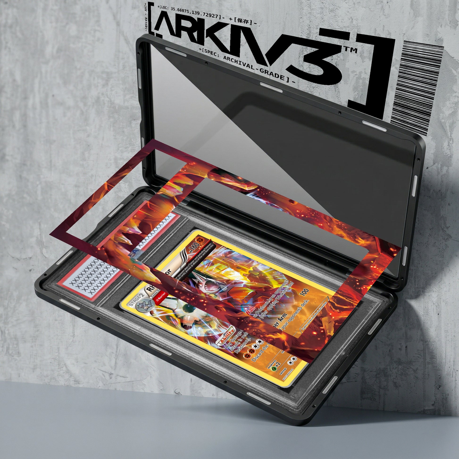ARKIV3 PSA graded exploded mockup