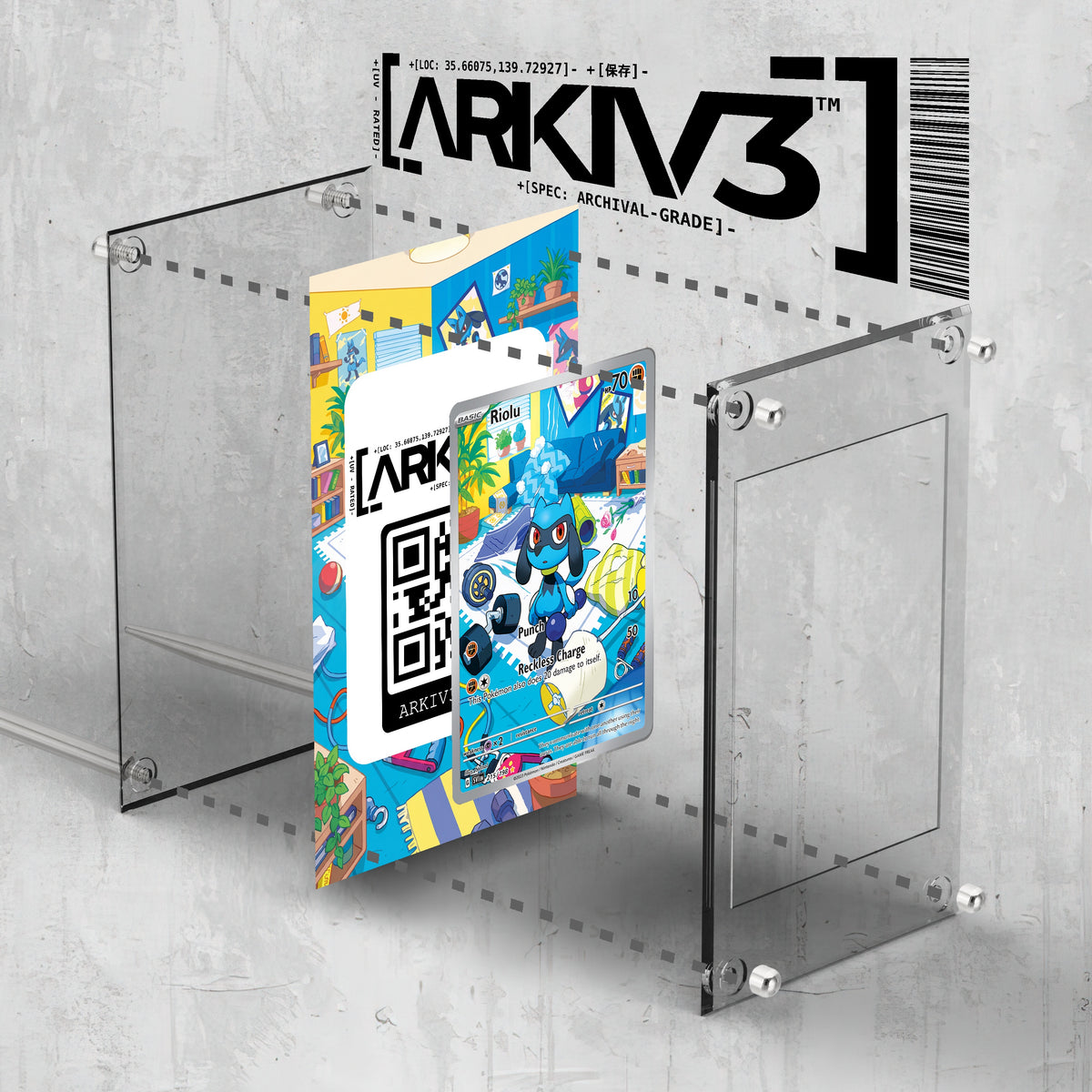 [UNIT: 215/198] // Riolu Extended Art Display Case - Raw