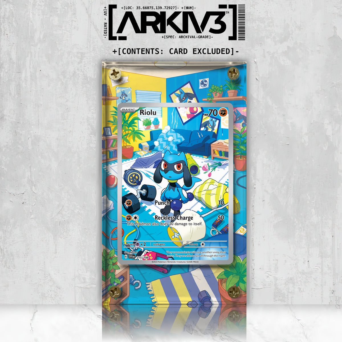 [UNIT: 215/198] // Riolu Extended Art Display Case - Raw