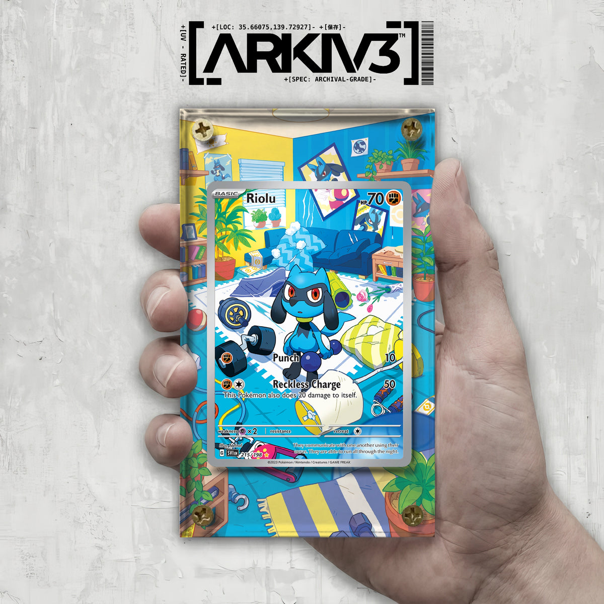 [UNIT: 215/198] // Riolu Extended Art Display Case - Raw