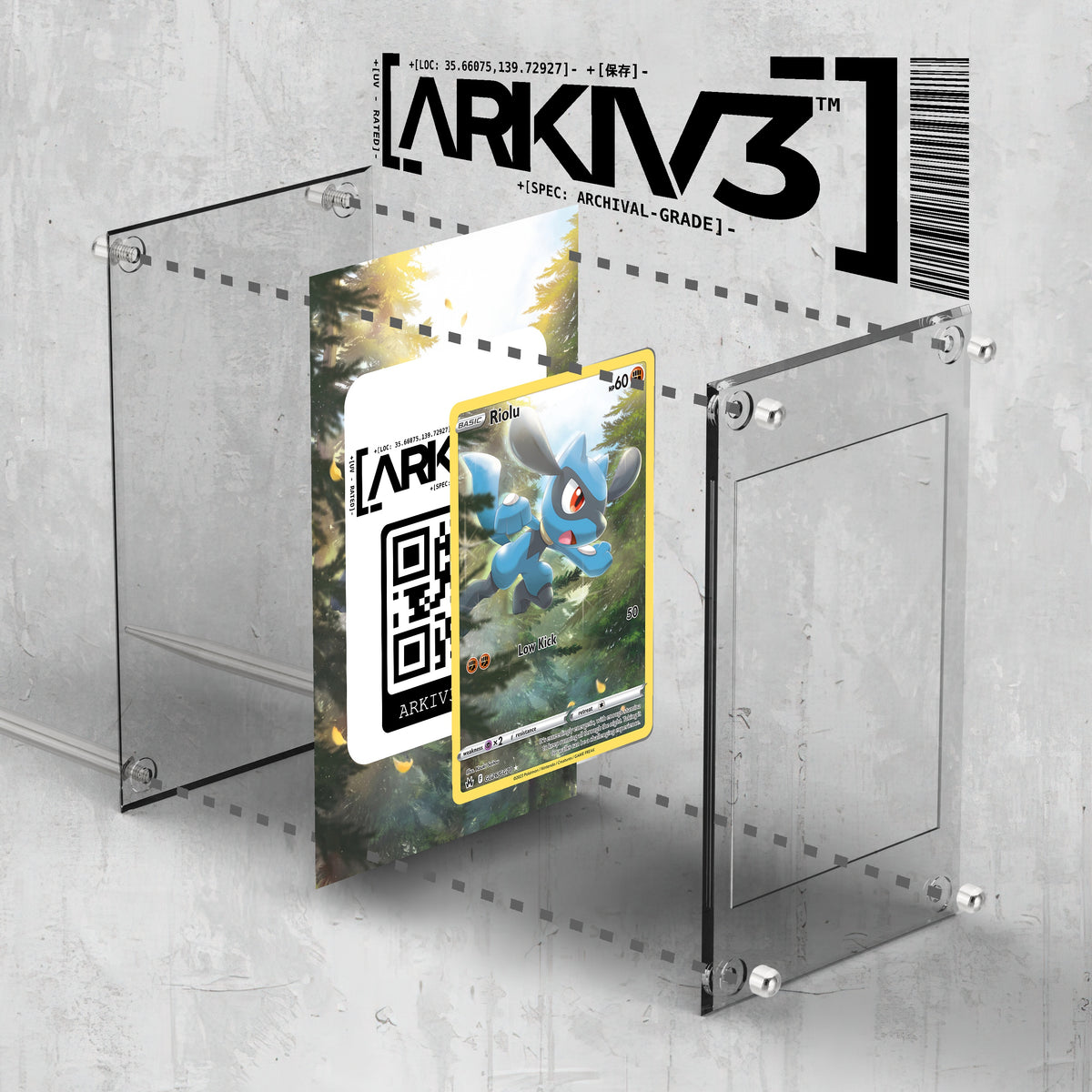 [UNIT: GG26/70] // Riolu Extended Art Display Case - Raw