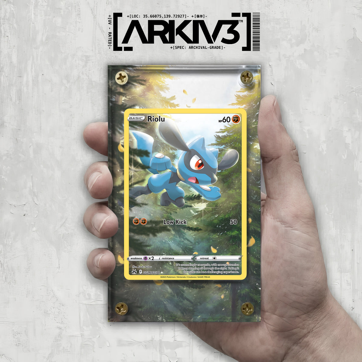 [UNIT: GG26/70] // Riolu Extended Art Display Case - Raw