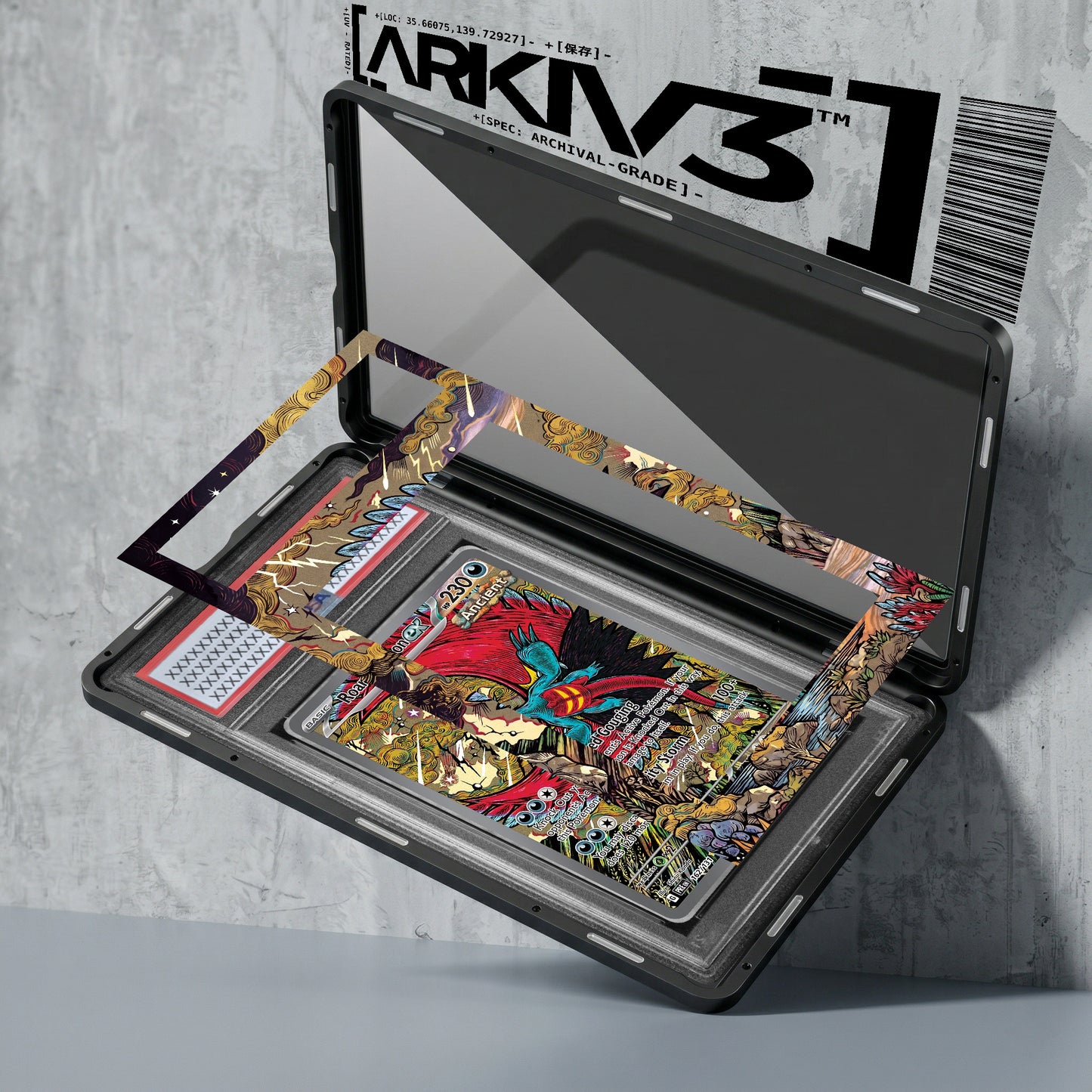 ARKIV3 PSA graded exploded mockup