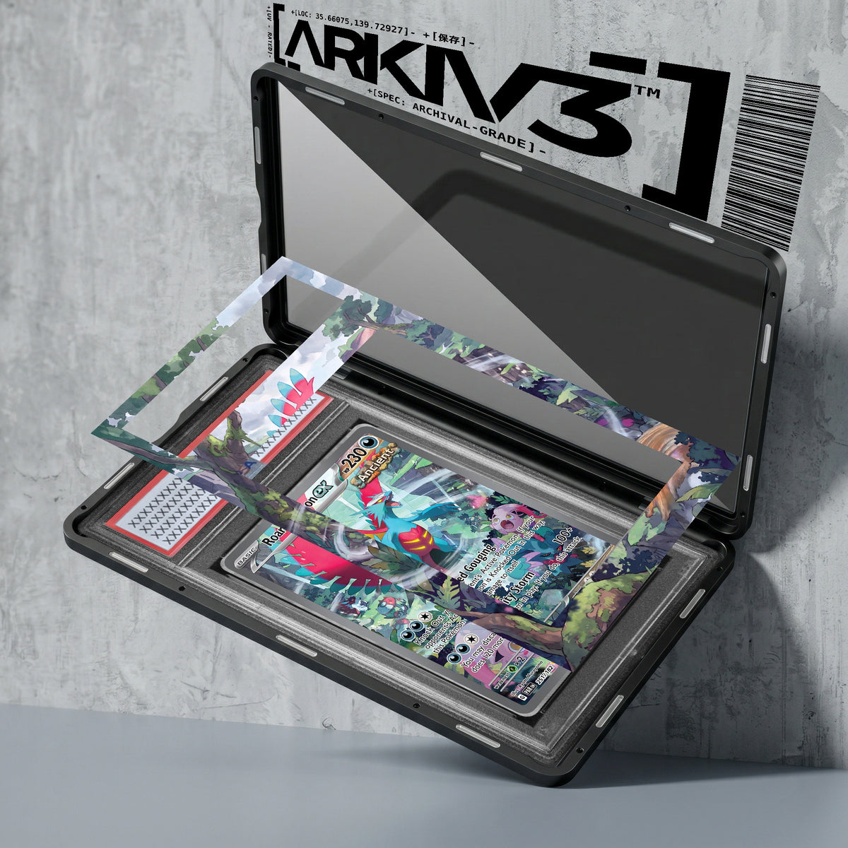 ARKIV3 PSA graded exploded mockup
