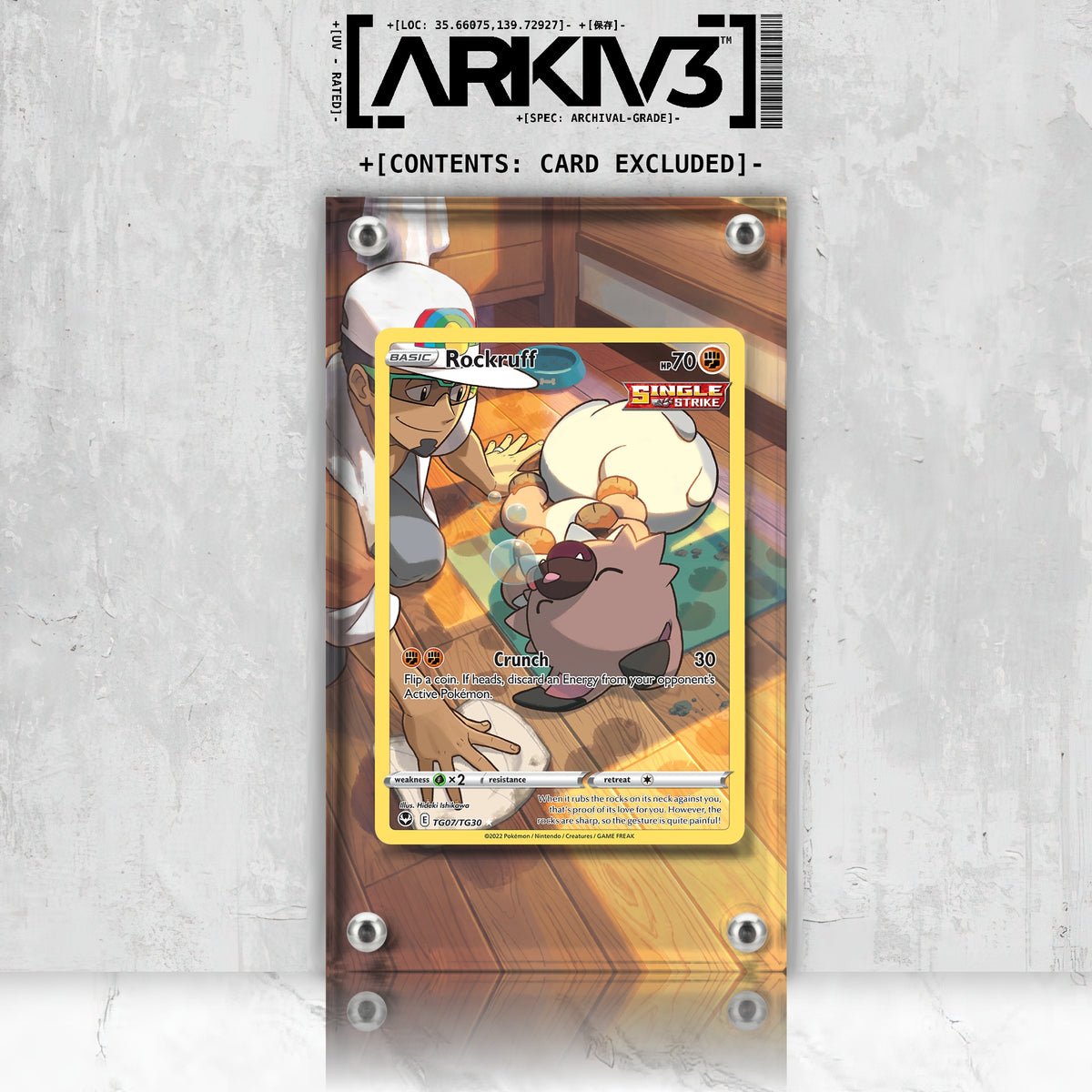 [UNIT: TG07/TG30] // Rockruff Extended Art Display Case - Raw