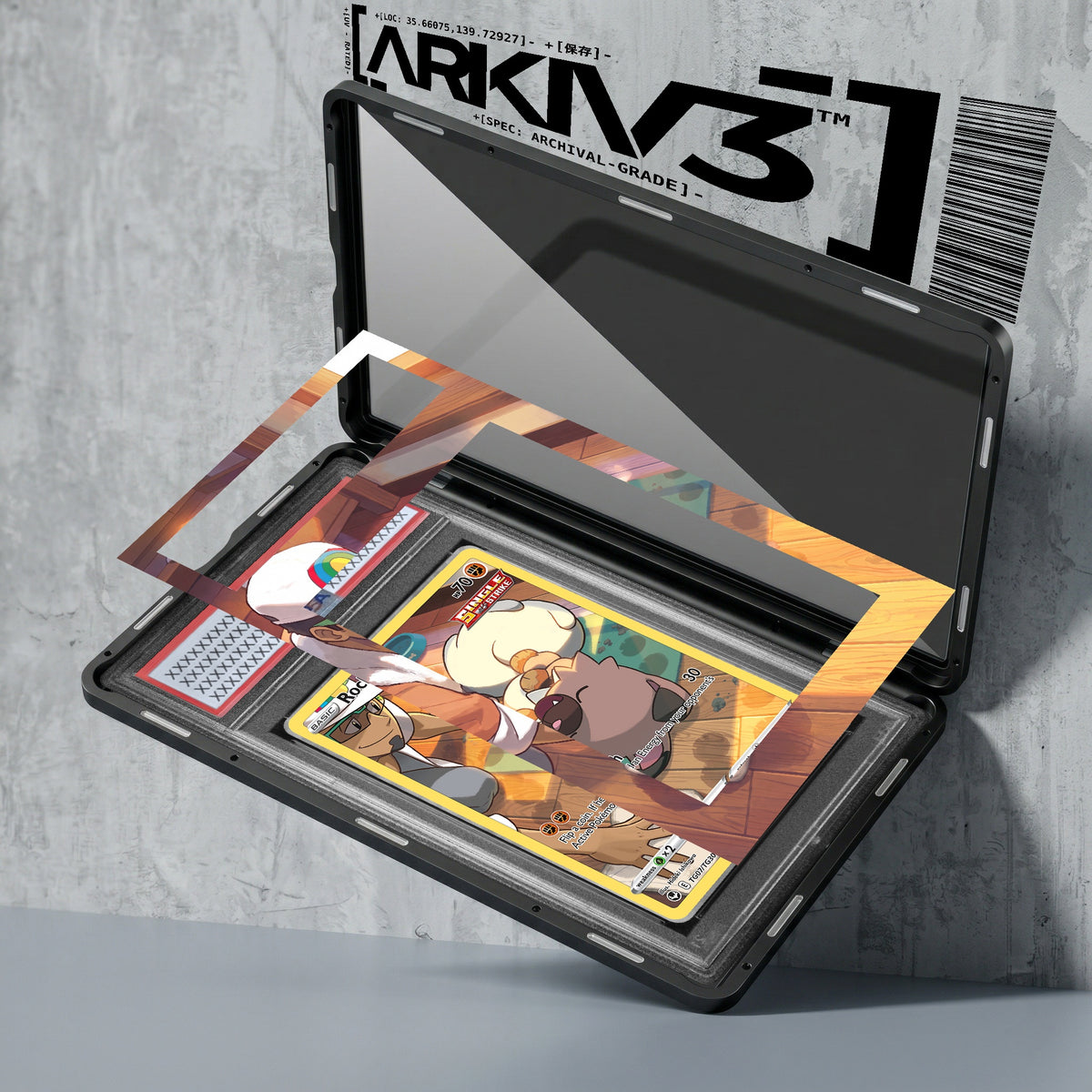 ARKIV3 PSA graded exploded mockup