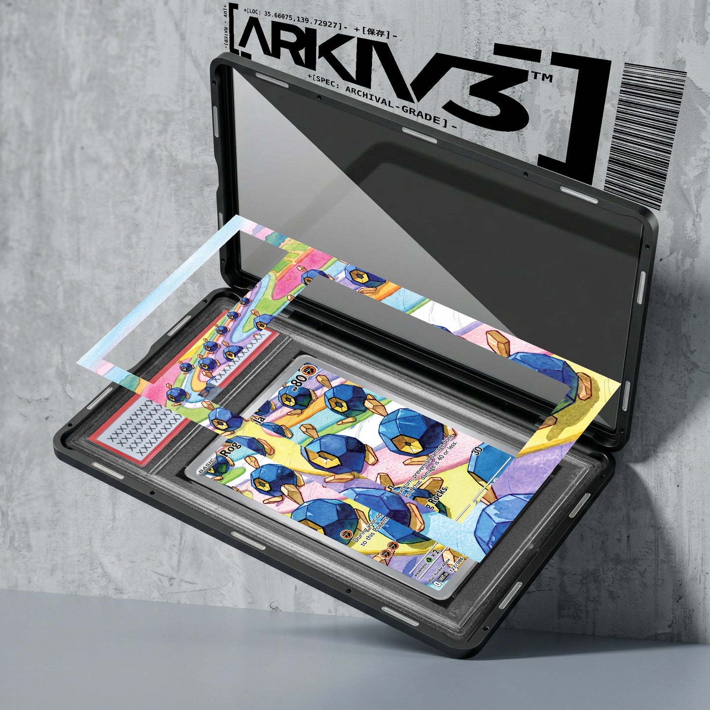 ARKIV3 PSA graded exploded mockup