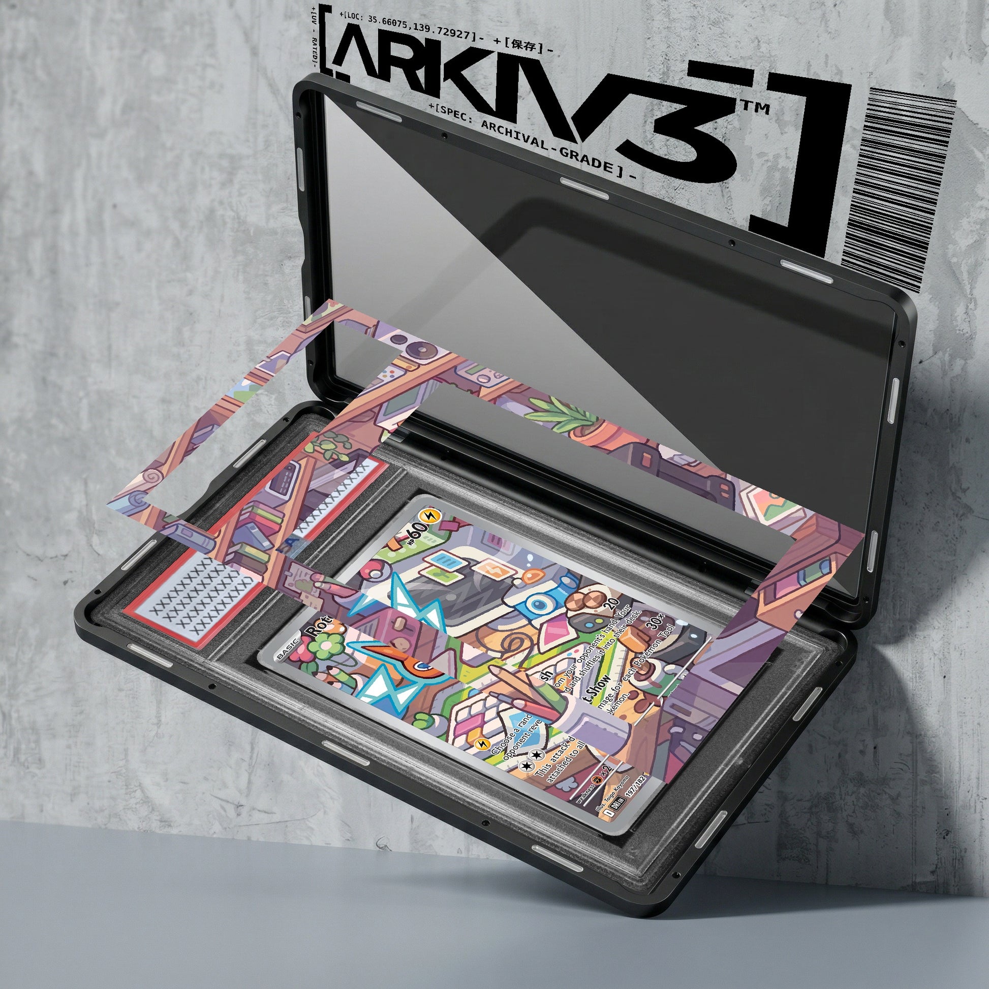 ARKIV3 PSA graded exploded mockup