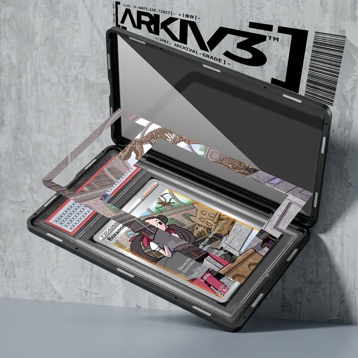 ARKIV3 PSA graded exploded mockup
