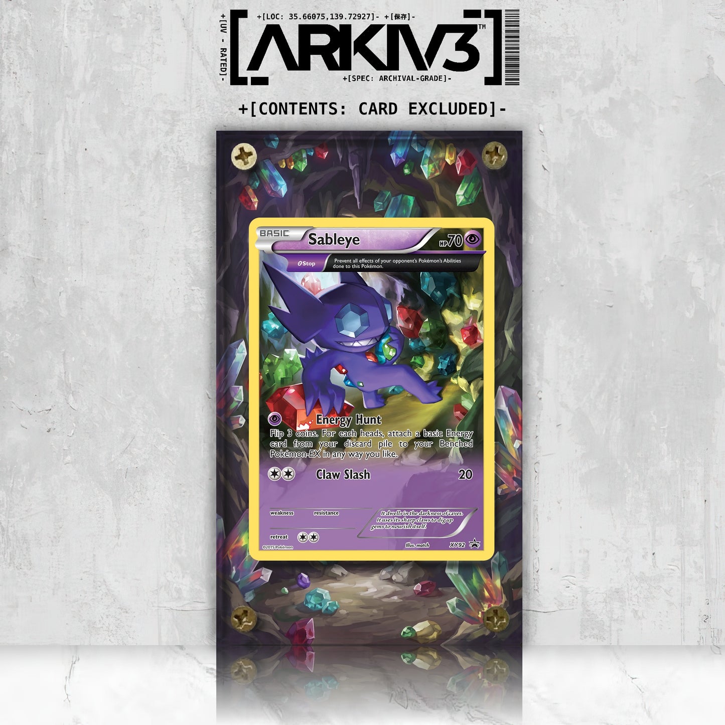 [UNIT: XY92/211] // Sableye Extended Art Display Case - Raw