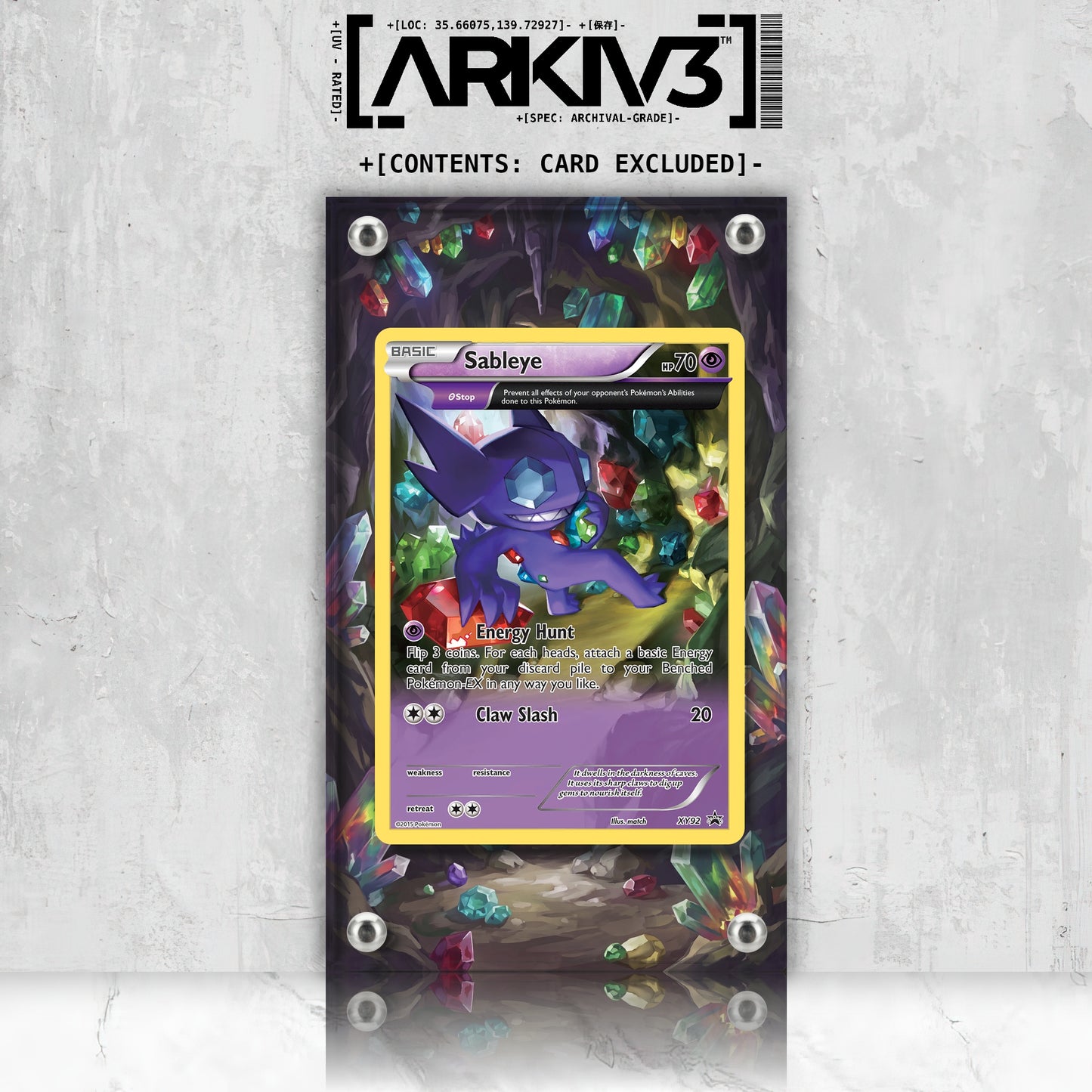 [UNIT: XY92/211] // Sableye Extended Art Display Case - Raw