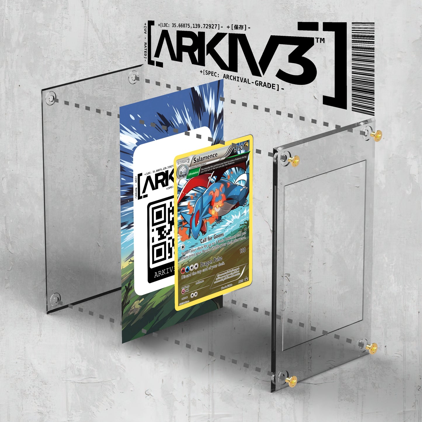 [UNIT: XY59/211] // Salamence Extended Art Display Case - Raw