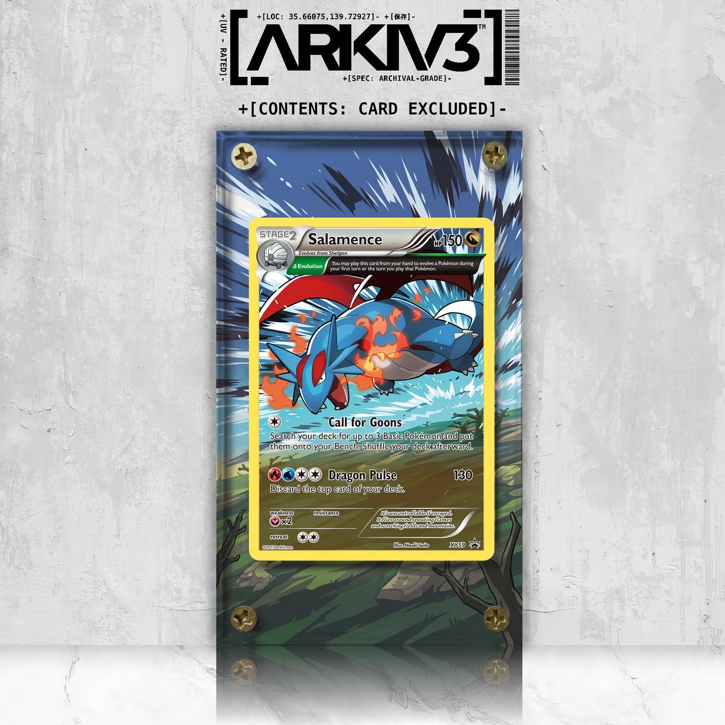 [UNIT: XY59/211] // Salamence Extended Art Display Case - Raw