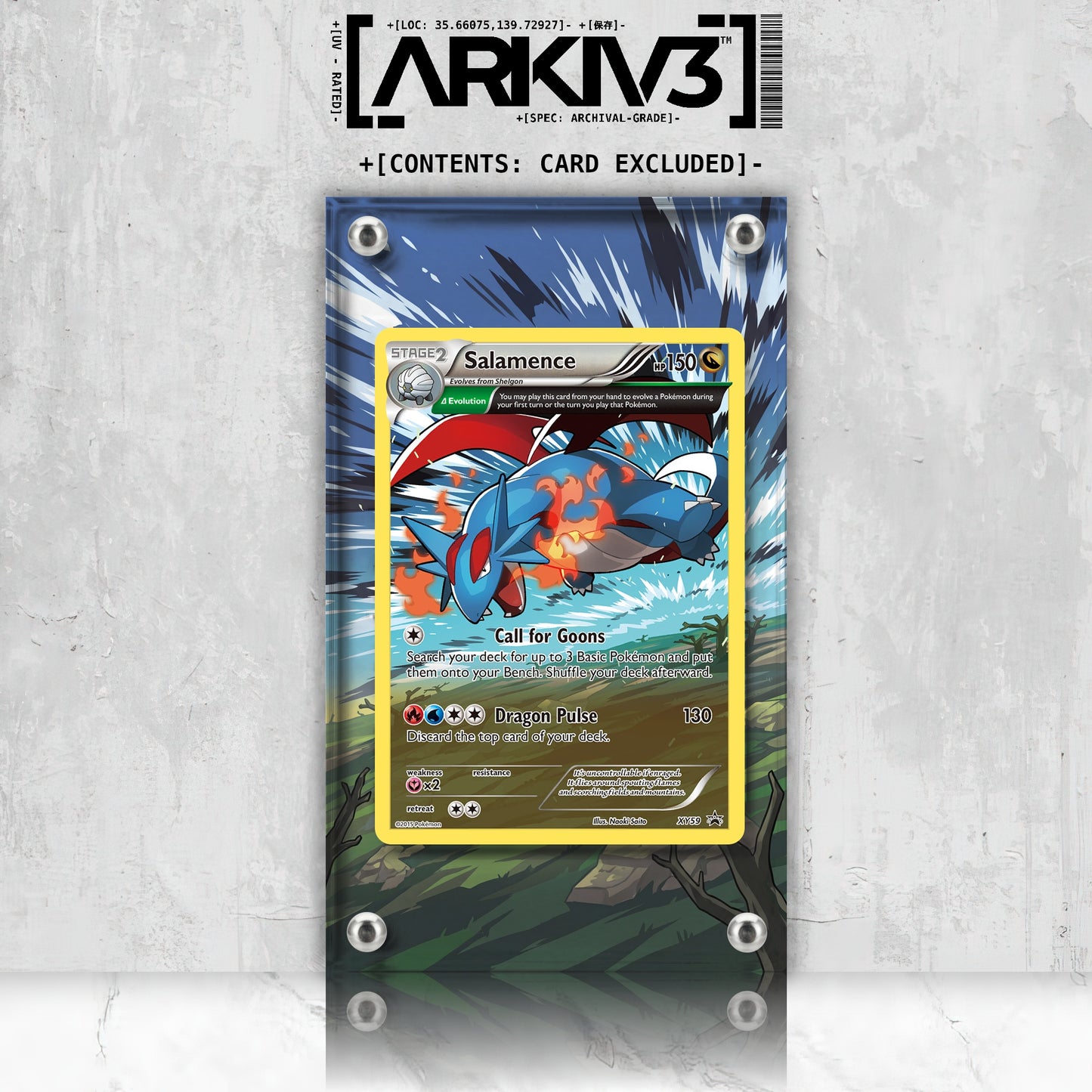 [UNIT: XY59/211] // Salamence Extended Art Display Case - Raw