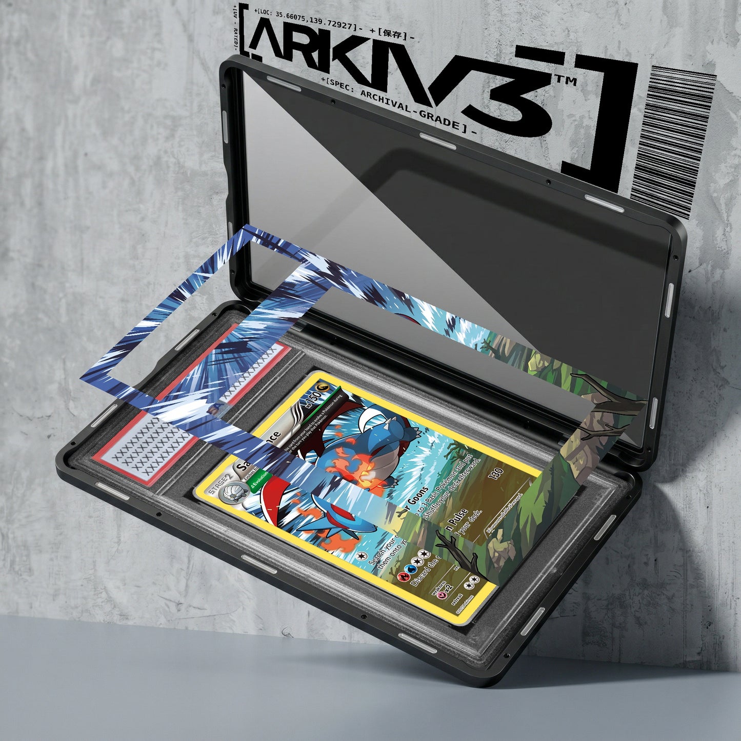 [UNIT: XY59/211] // Salamence Extended Art Display Case - Graded