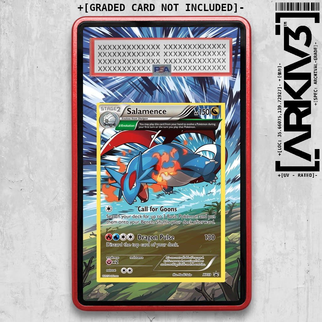 [UNIT: XY59/211] // Salamence Extended Art Display Case - Graded