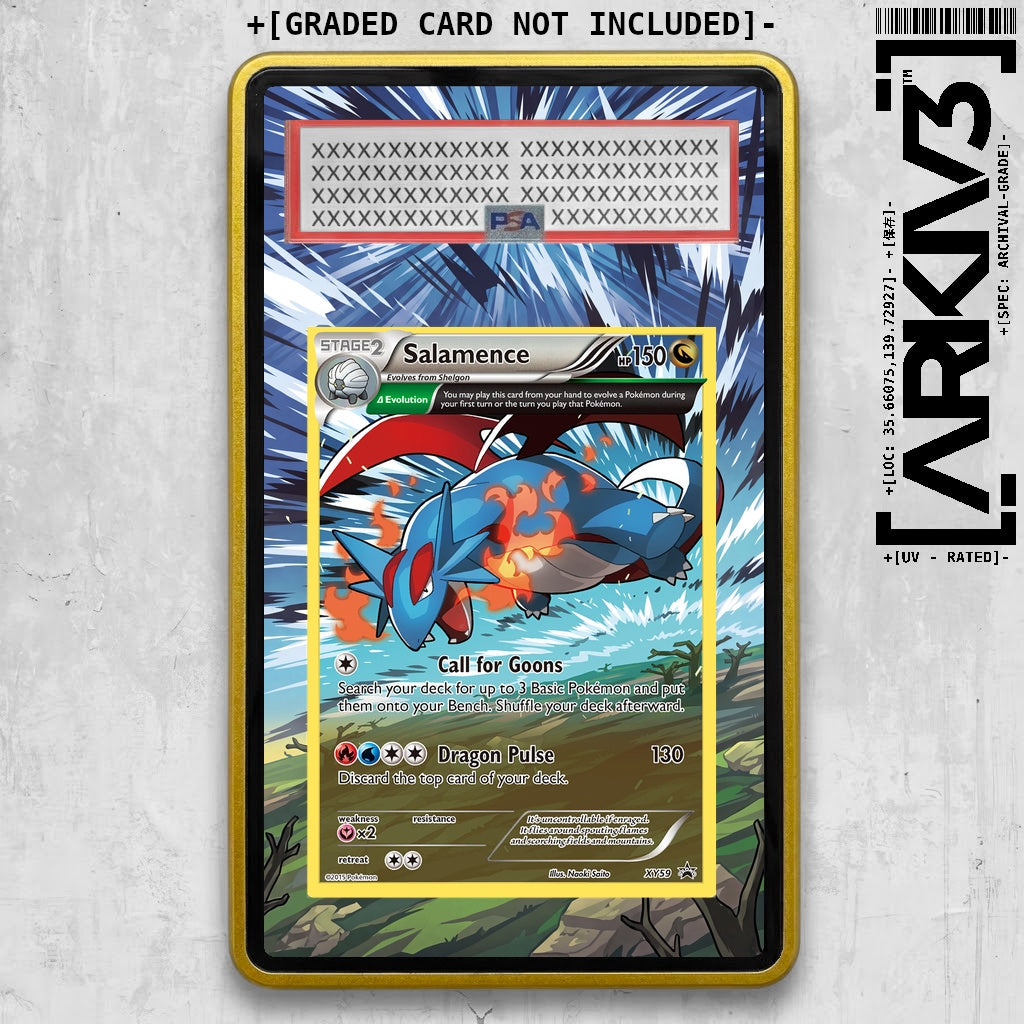 [UNIT: XY59/211] // Salamence Extended Art Display Case - Graded