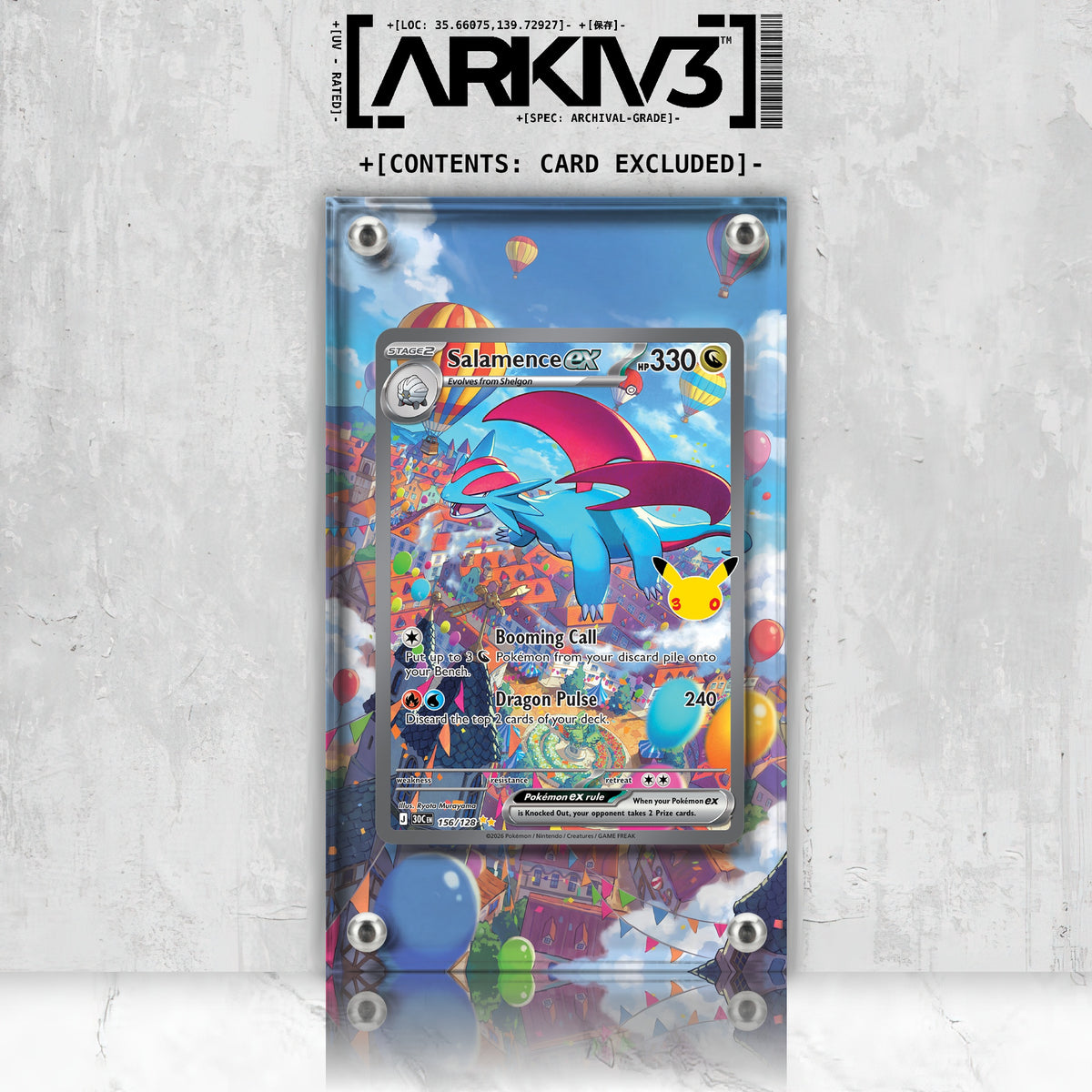 [UNIT: 156/128] // Salamence ex Extended Art Display Case - Raw