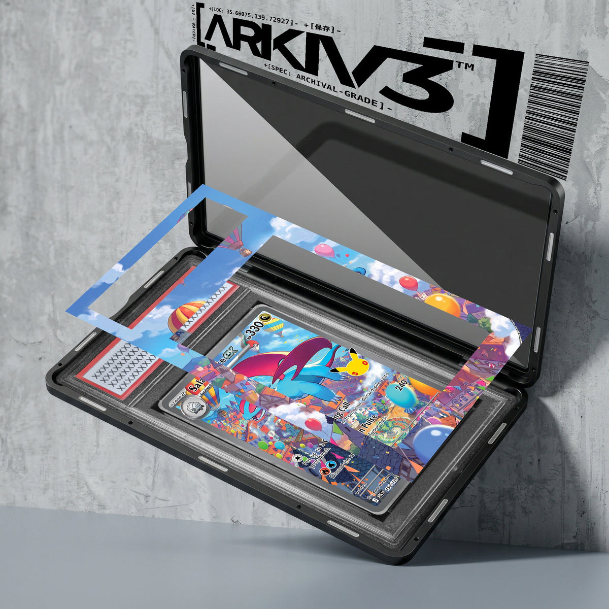 ARKIV3 PSA graded exploded mockup