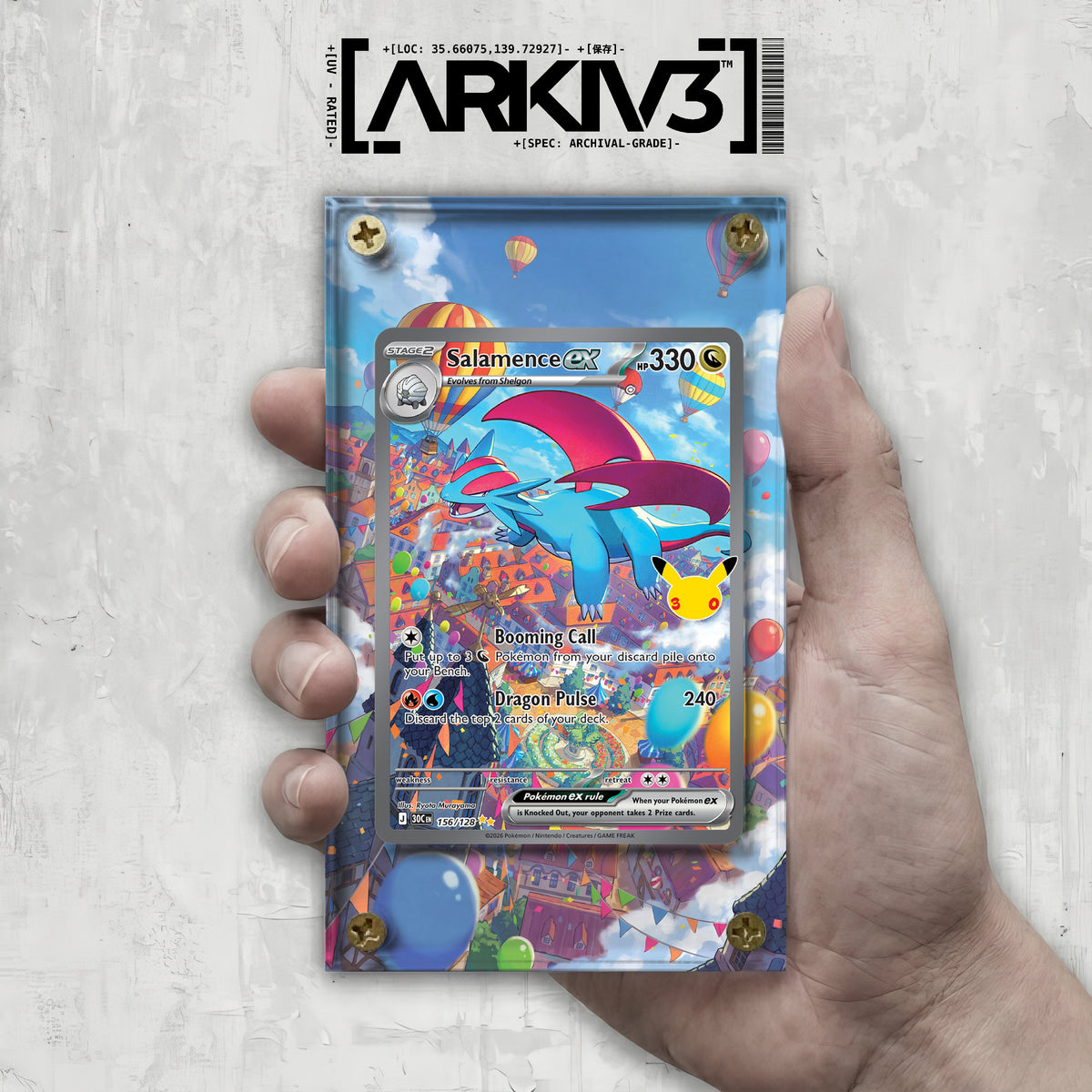 [UNIT: 156/128] // Salamence ex Extended Art Display Case - Raw