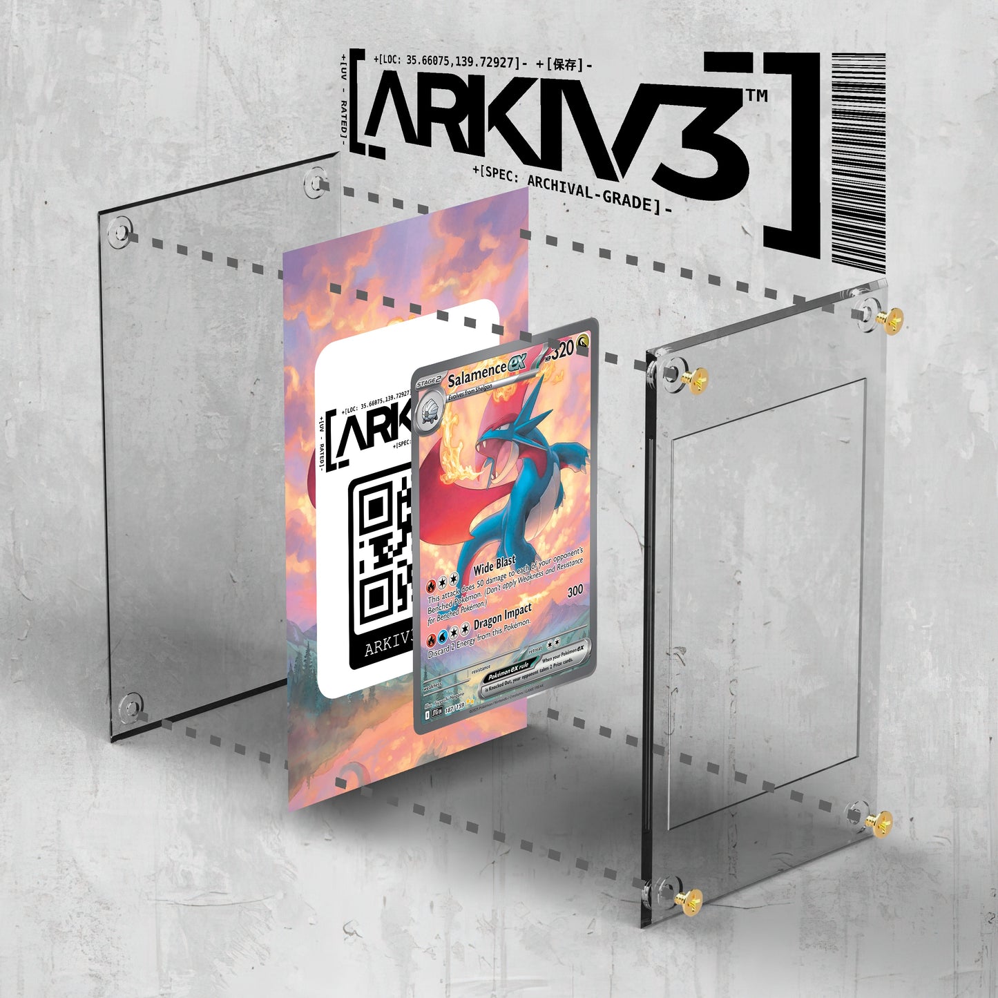 [UNIT: 187/159] // Salamence ex Extended Art Display Case - Raw