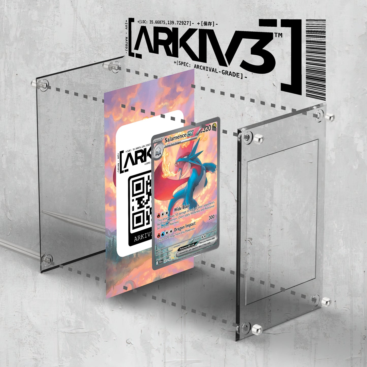 [UNIT: 187/159] // Salamence ex Extended Art Display Case - Raw