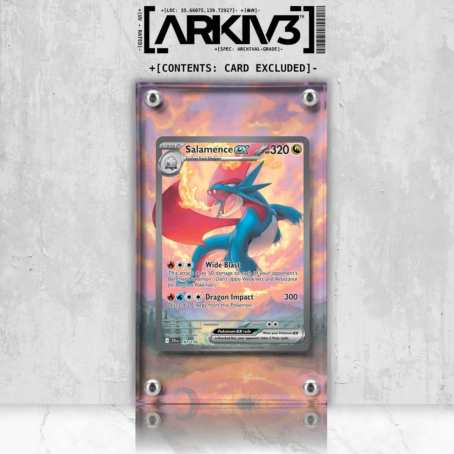 [UNIT: 187/159] // Salamence ex Extended Art Display Case - Raw