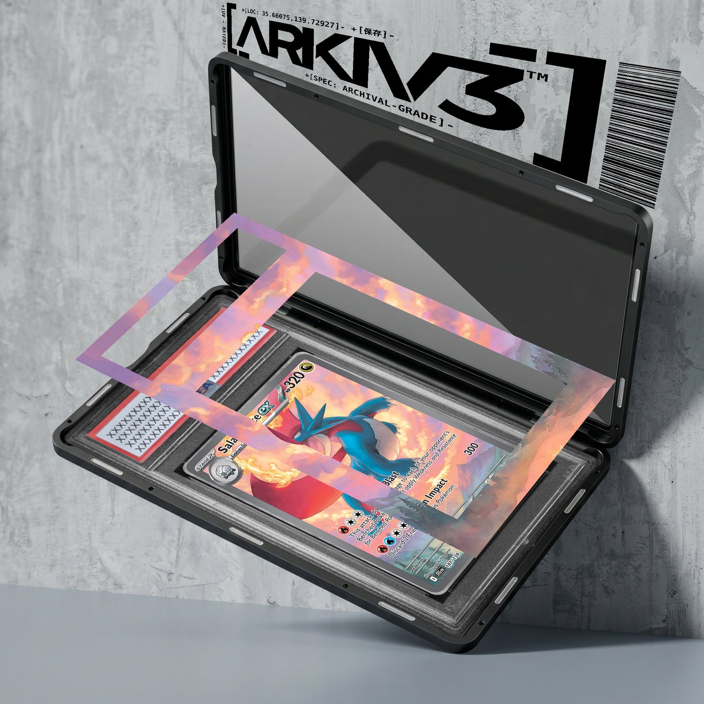 ARKIV3 PSA graded exploded mockup