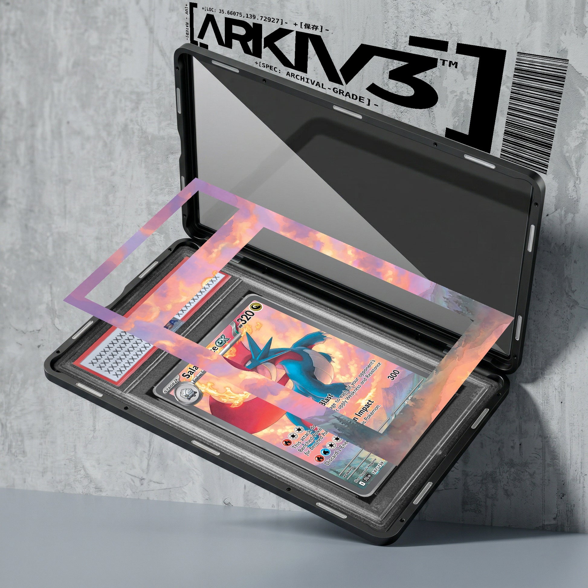 ARKIV3 PSA graded exploded mockup