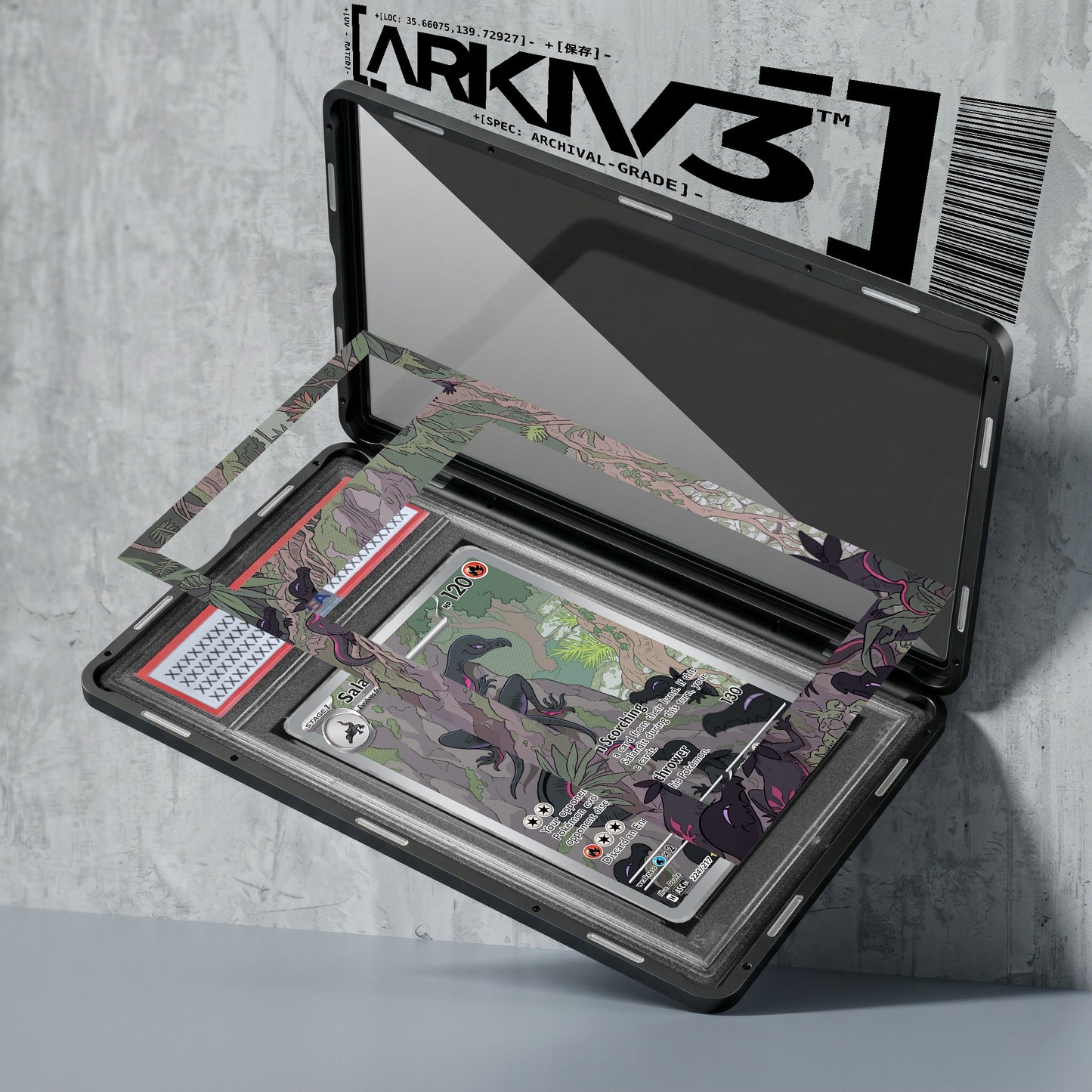ARKIV3 PSA graded exploded mockup
