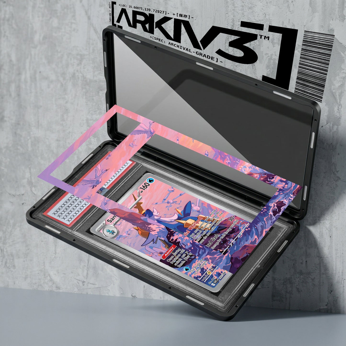 ARKIV3 PSA graded exploded mockup