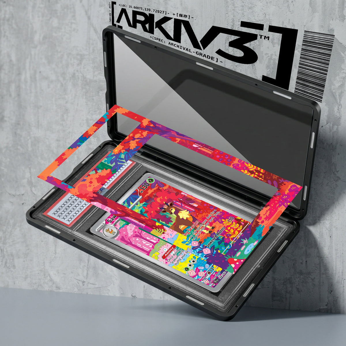 ARKIV3 PSA graded exploded mockup