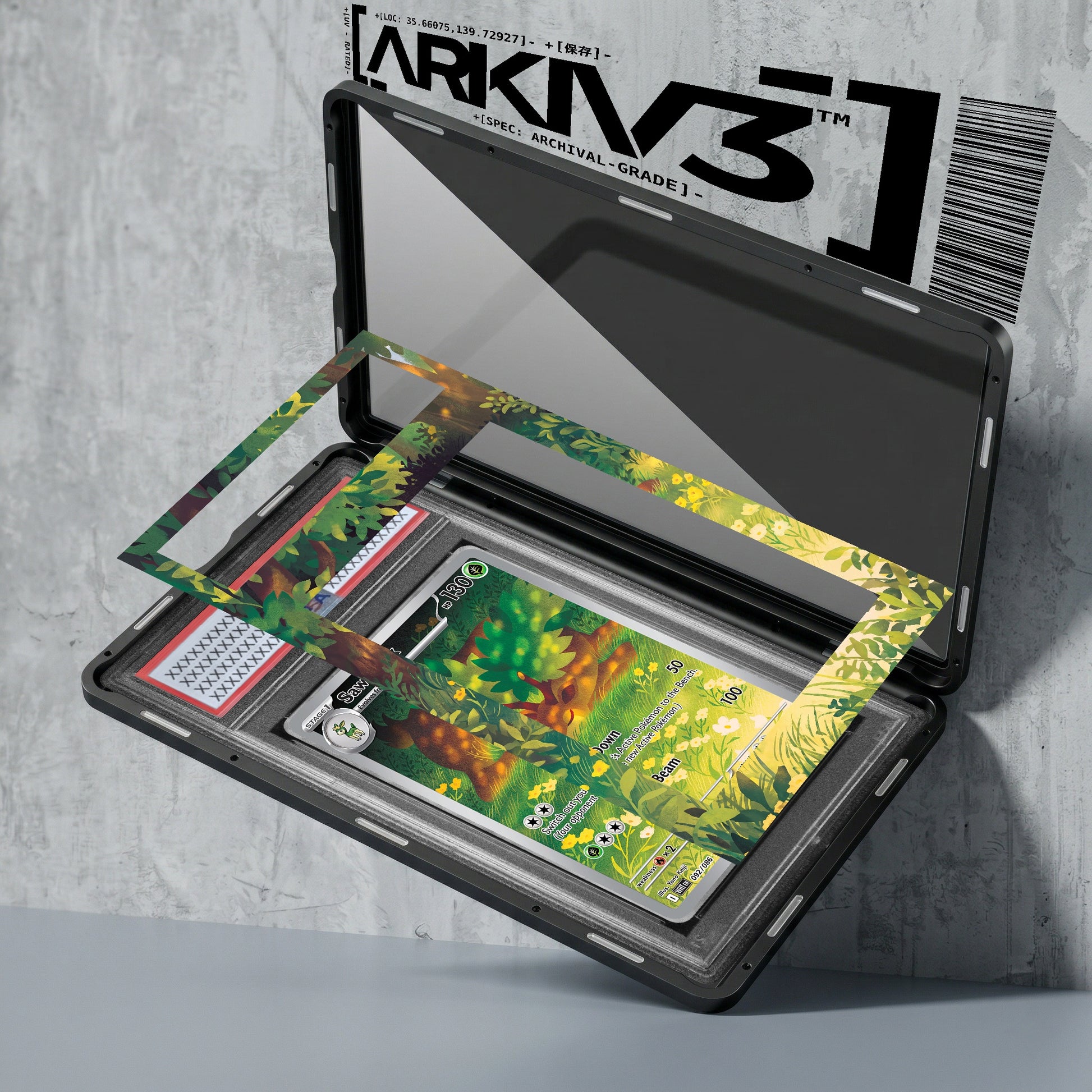 ARKIV3 PSA graded exploded mockup