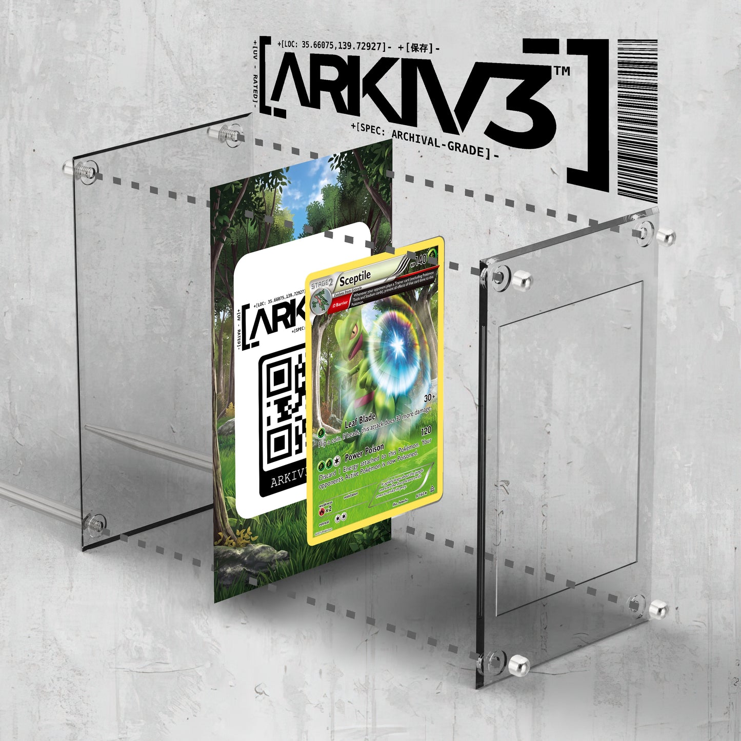 [UNIT: 9/160] // Sceptile Extended Art Display Case - Raw