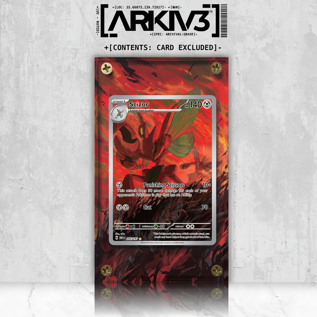 [UNIT: 205/197] // Scizor Extended Art Display Case - Raw