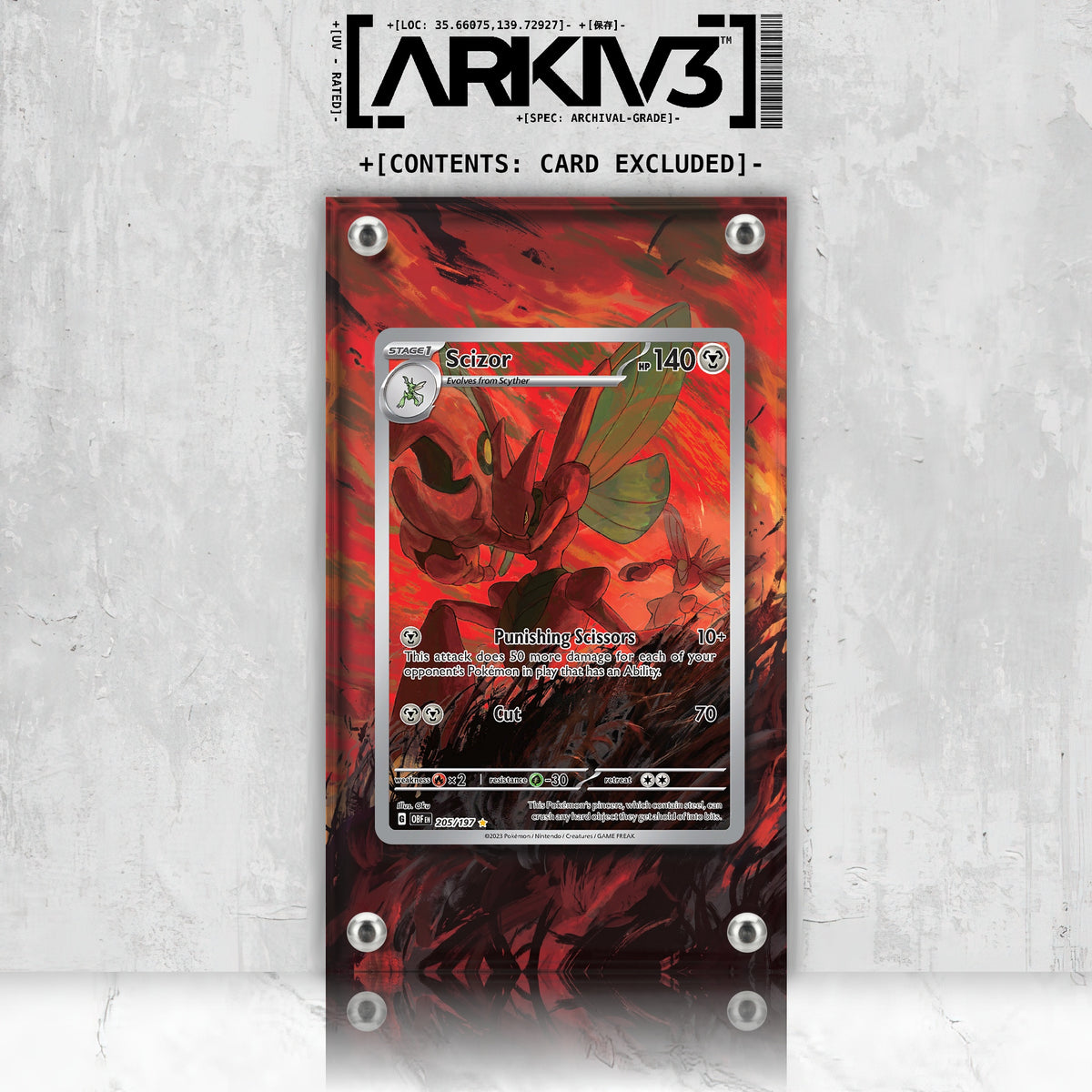 [UNIT: 205/197] // Scizor Extended Art Display Case - Raw