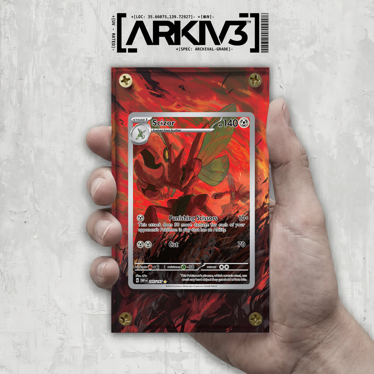 [UNIT: 205/197] // Scizor Extended Art Display Case - Raw
