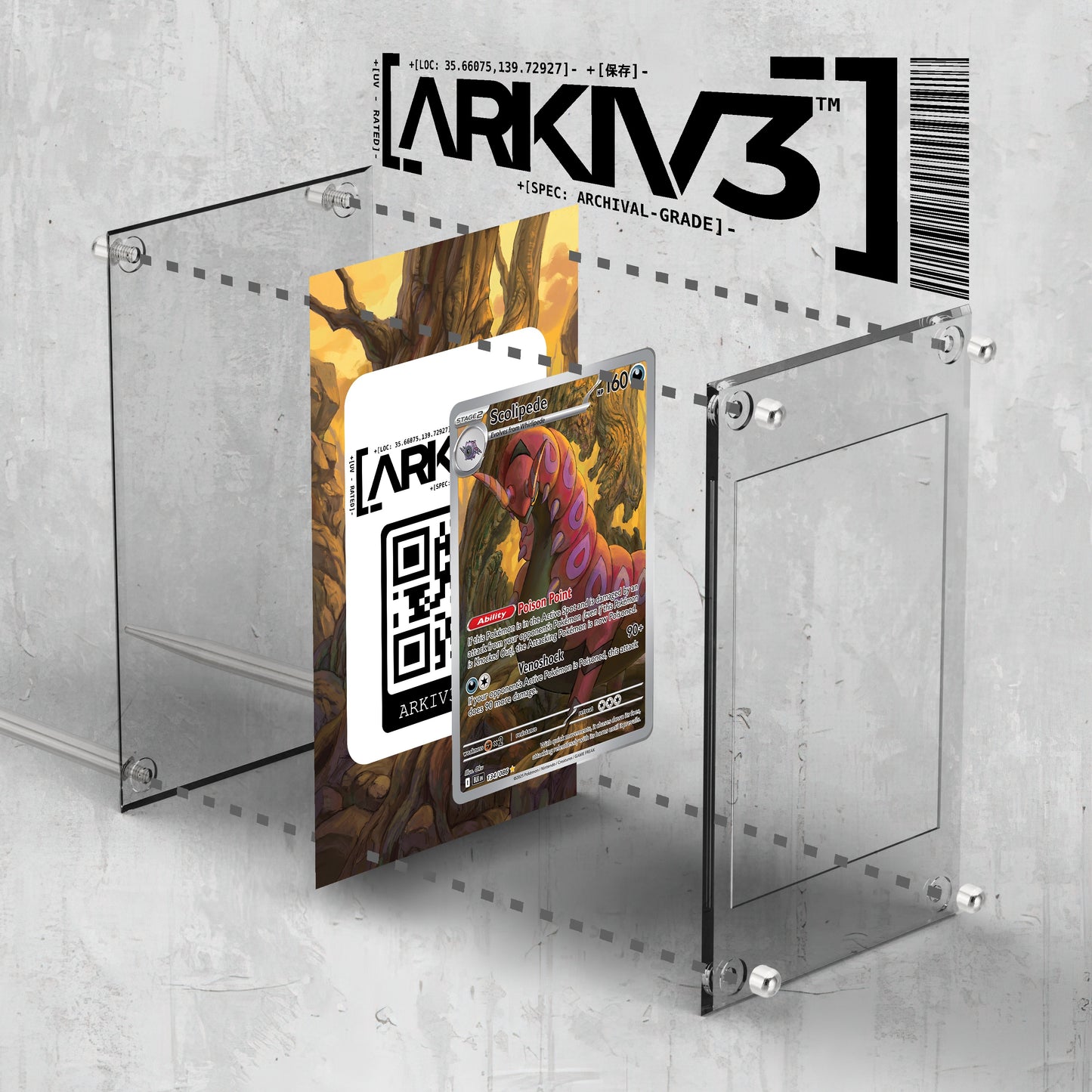 [UNIT: 134/86] // Scolipede Extended Art Display Case - Raw