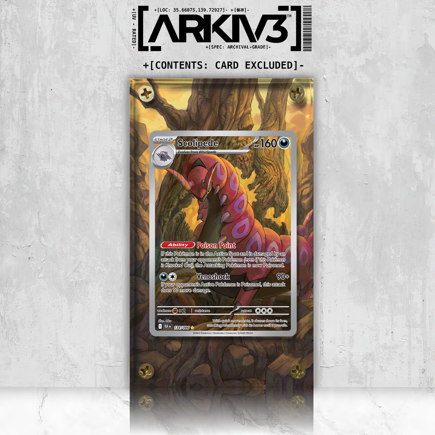 [UNIT: 134/86] // Scolipede Extended Art Display Case - Raw