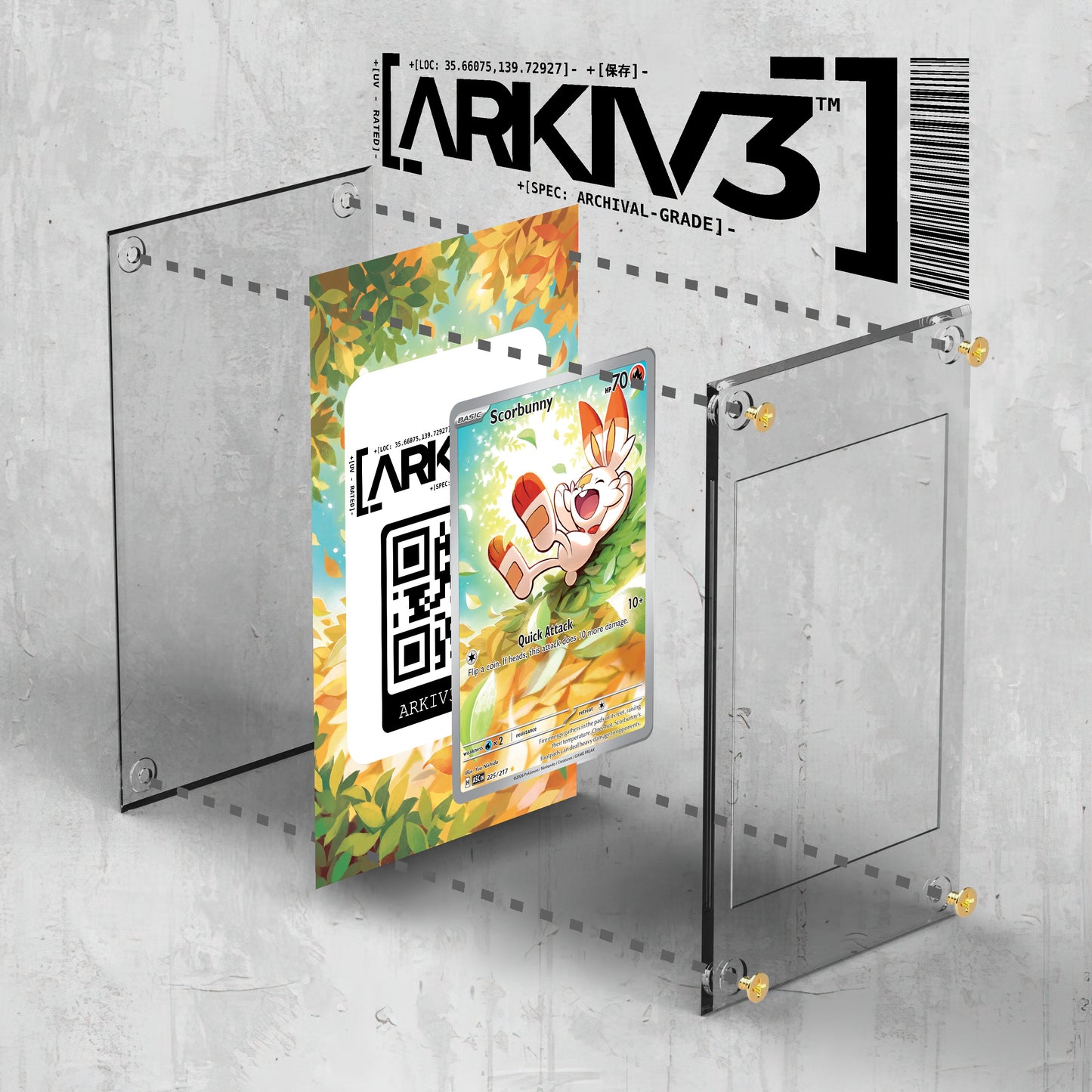 [UNIT: 225/217] // Scorbunny Extended Art Display Case - Raw
