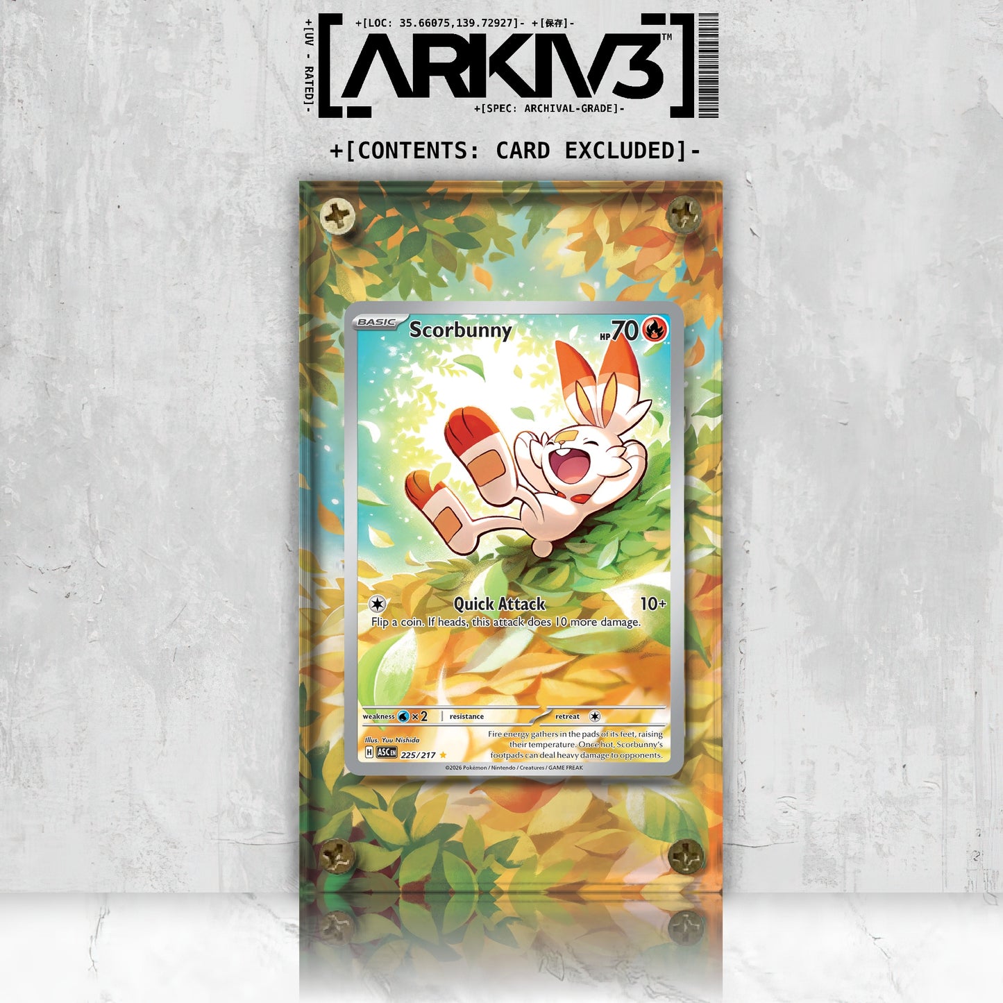 [UNIT: 225/217] // Scorbunny Extended Art Display Case - Raw