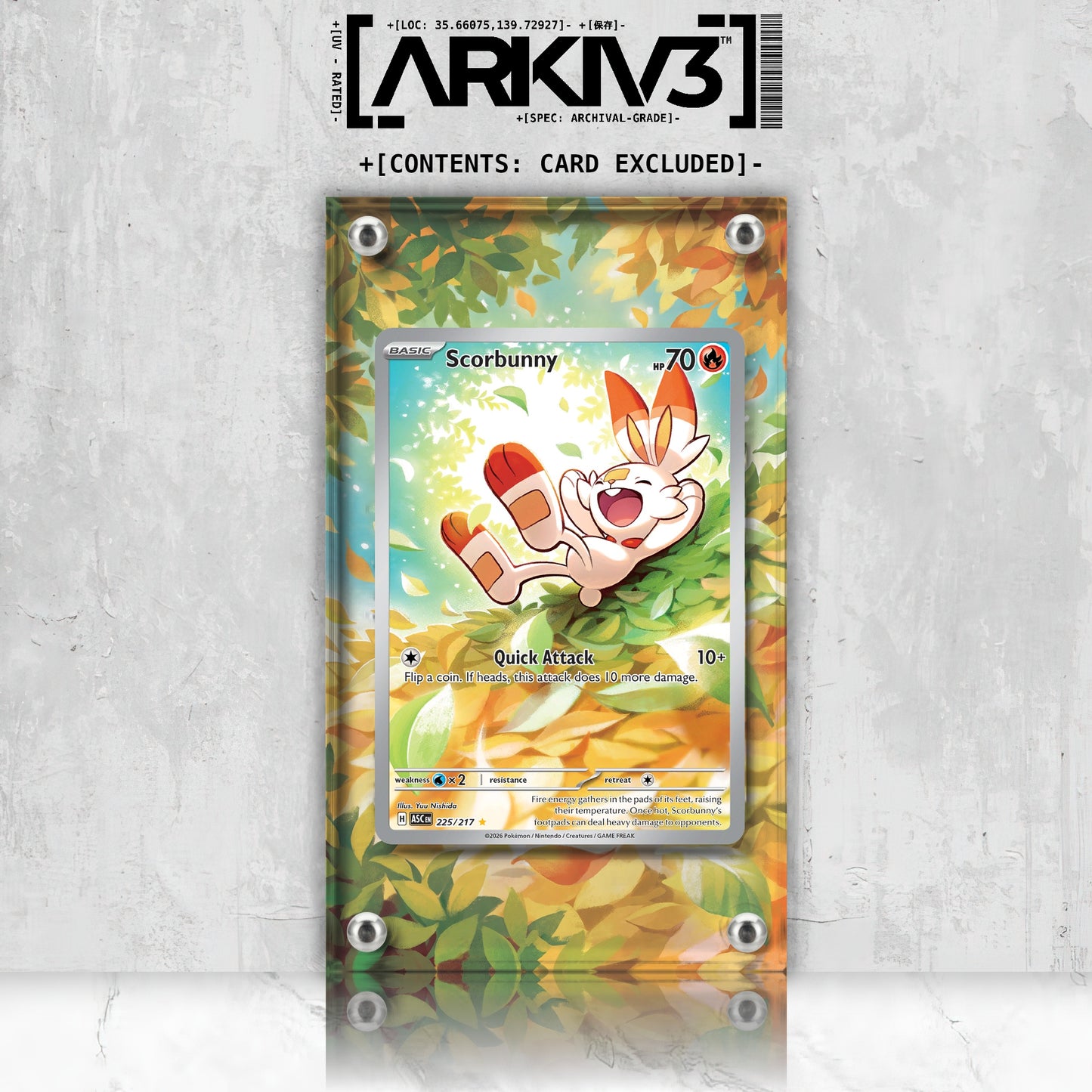 [UNIT: 225/217] // Scorbunny Extended Art Display Case - Raw