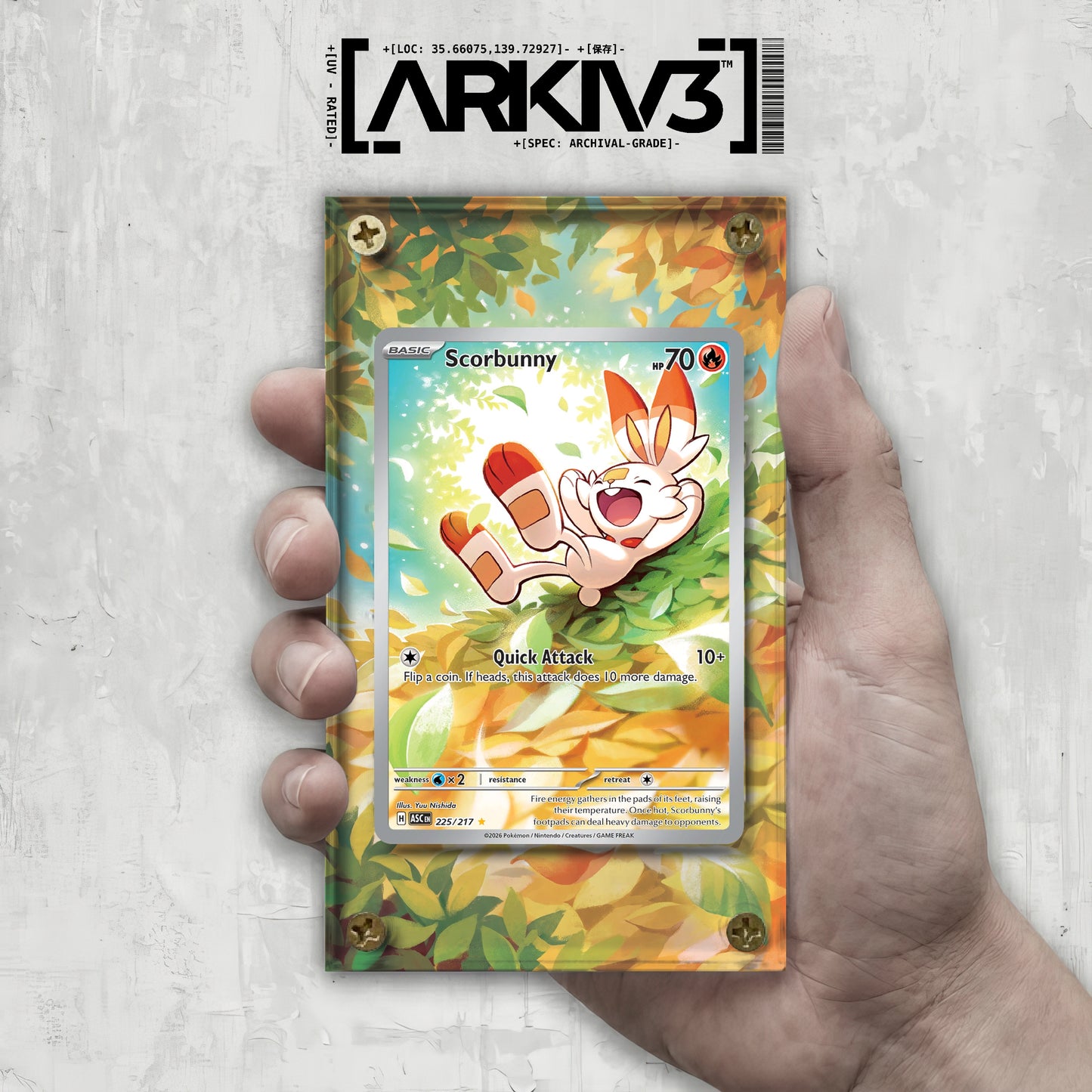 [UNIT: 225/217] // Scorbunny Extended Art Display Case - Raw