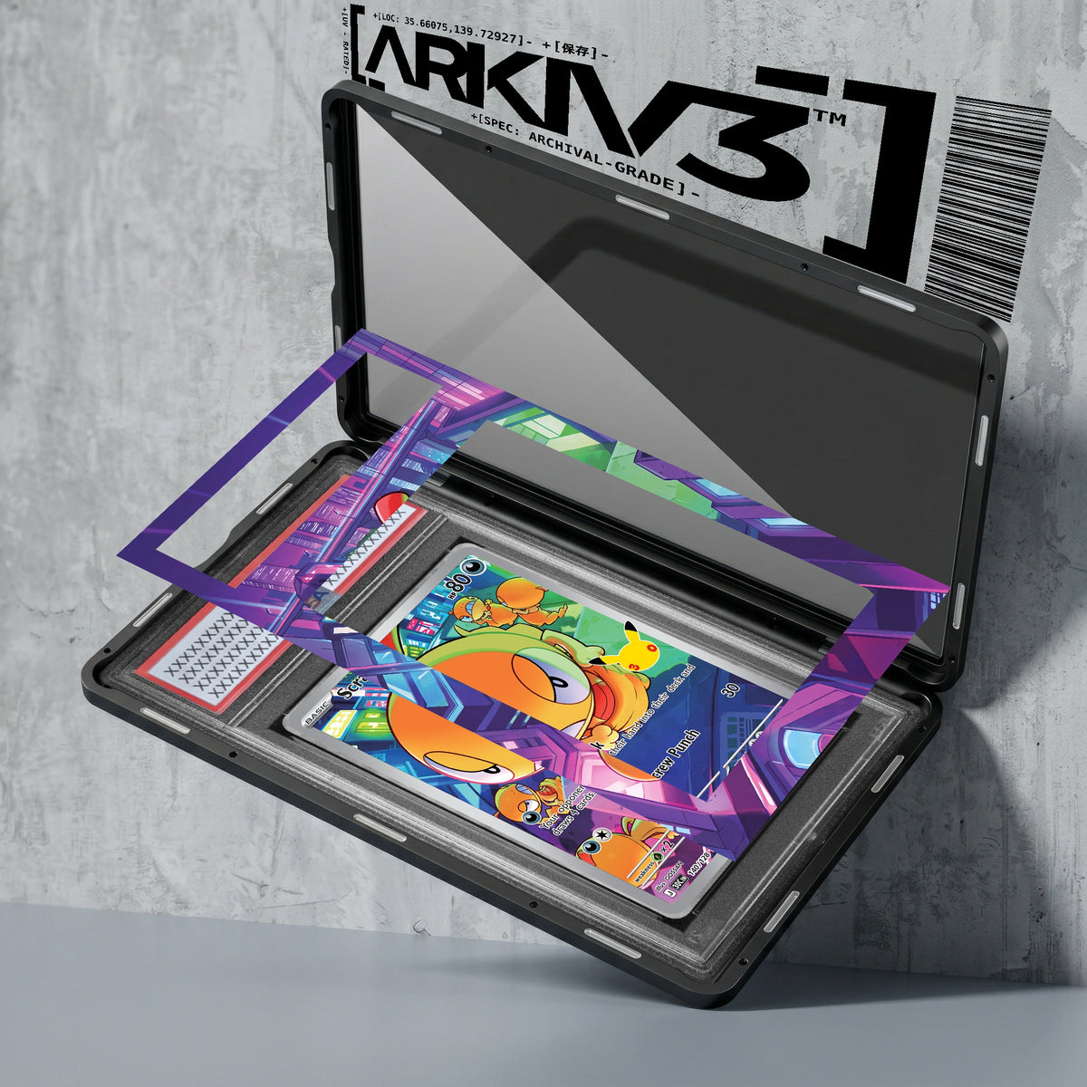 ARKIV3 PSA graded exploded mockup