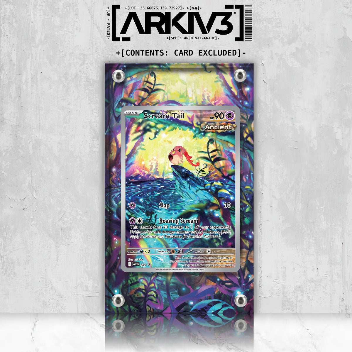 [UNIT: 65] // Scream Tail Extended Art Display Case - Raw