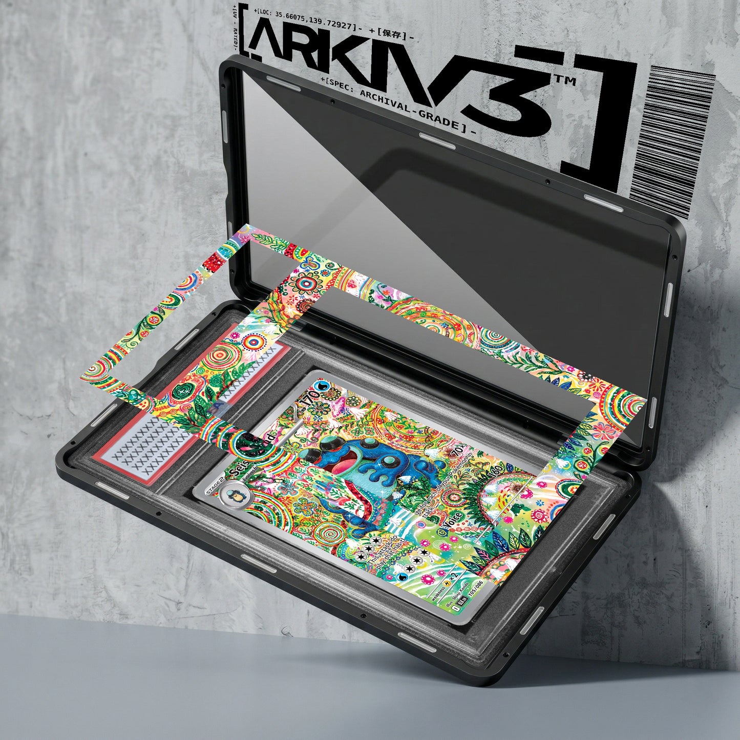 ARKIV3 PSA graded exploded mockup