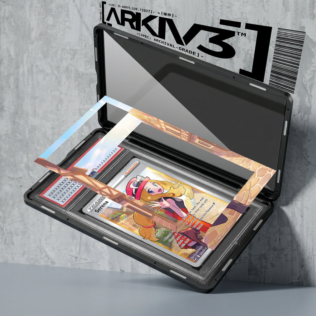 ARKIV3 PSA graded exploded mockup